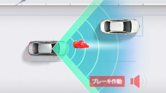 直進時の自動二輪車検知機能